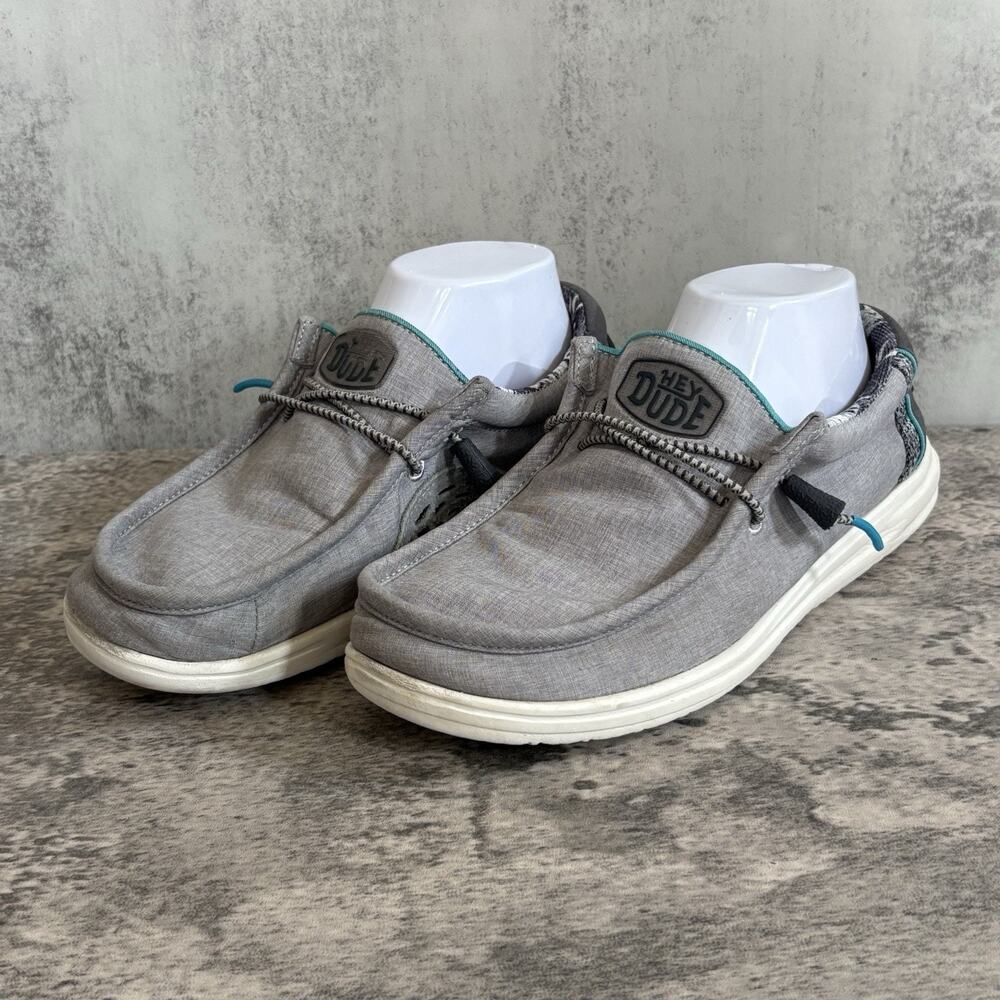 Hey Dude Wally H2O Graphite Size 6 Men’s Comfort Slip On Loafers Casual Gray
